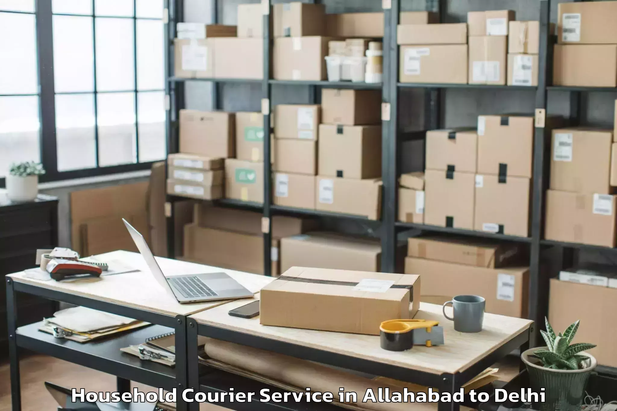 Professional Allahabad to City Centre Mall Dwarka Household Courier